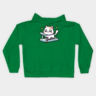 Active Kitty Workout Kids Hoodie